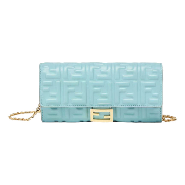 Fendi Wallet on a Chain Blue sold at Queen Bee of Beverly Hills