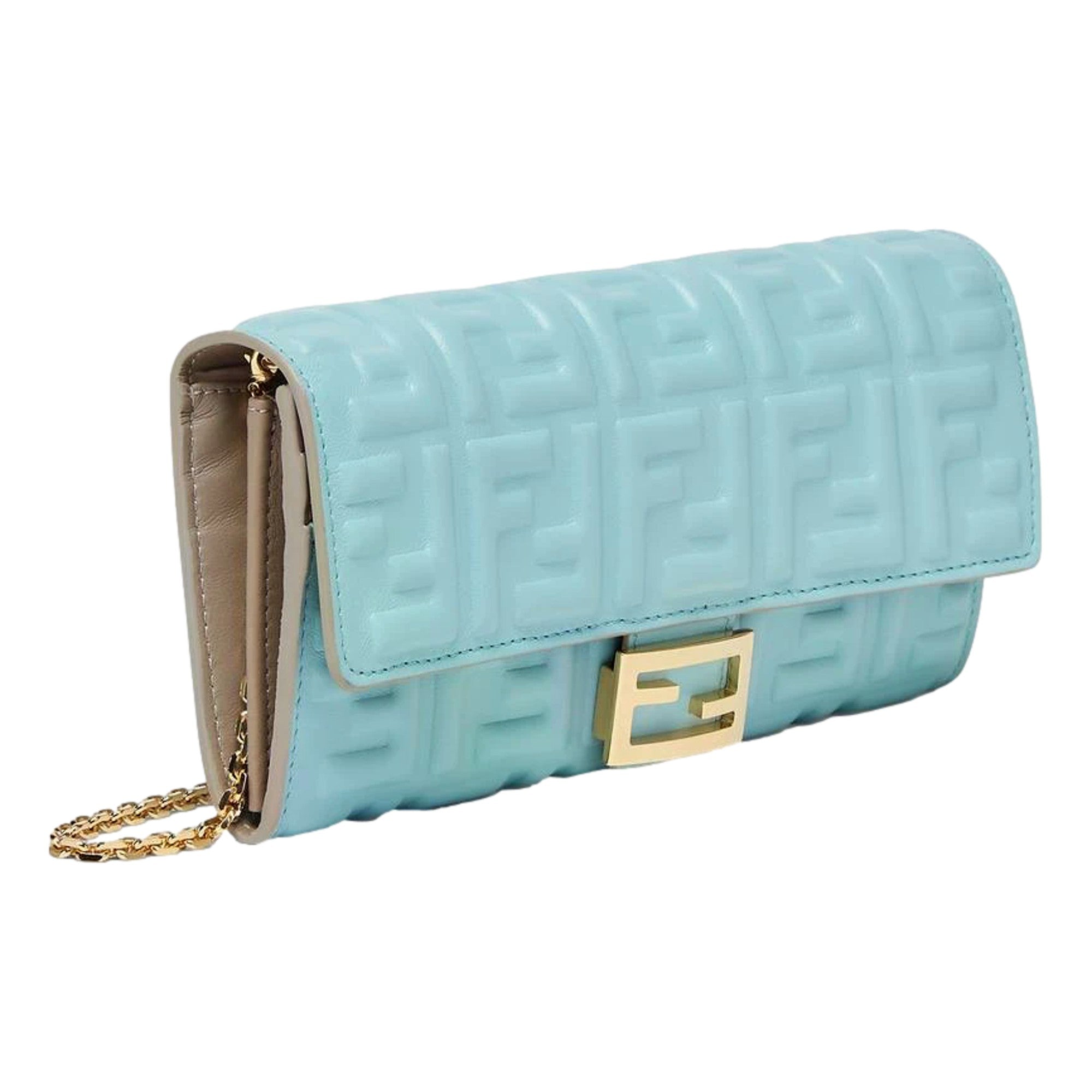 Fendi Wallet on a Chain Blue sold at Queen Bee of Beverly Hills