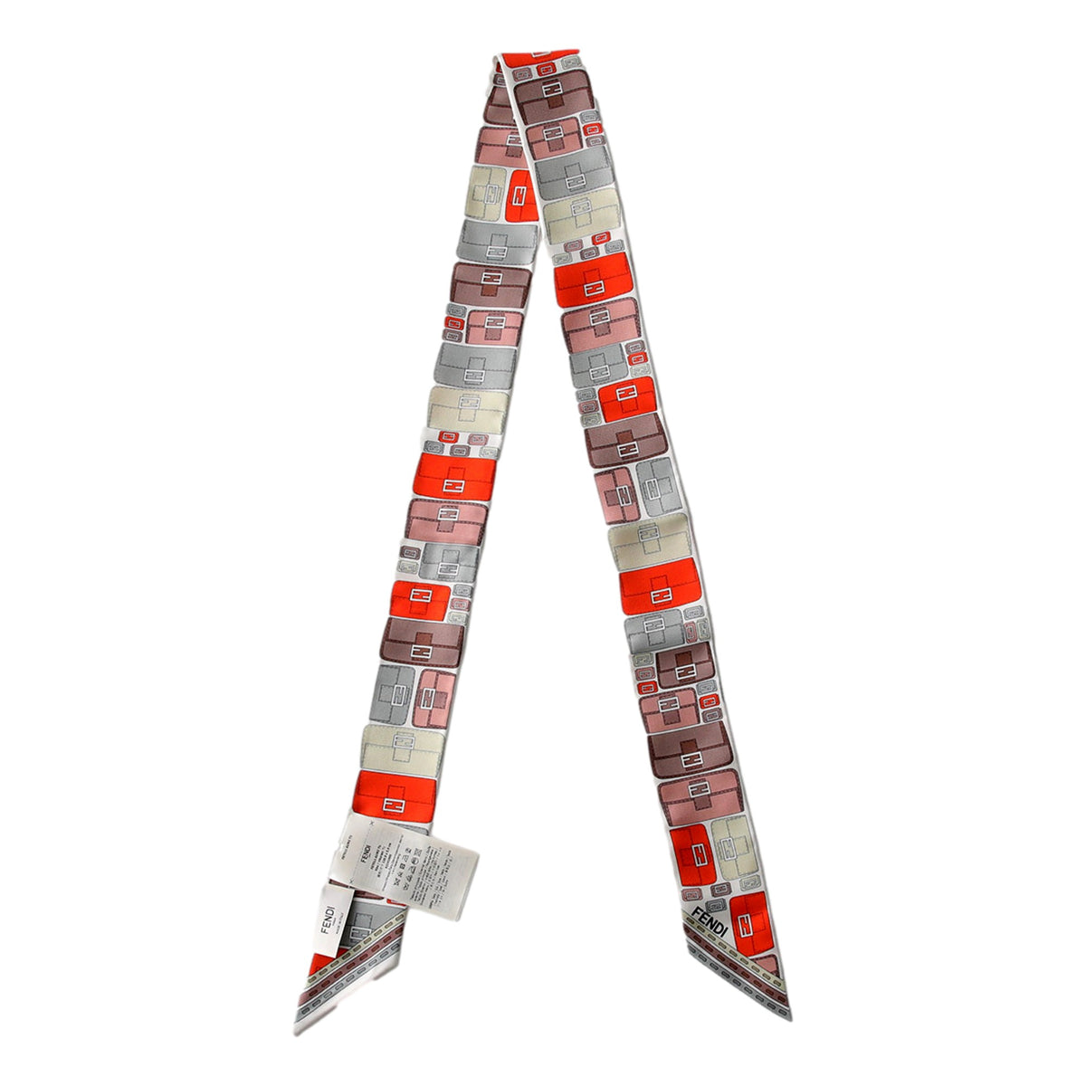 Fendi Multicolor Baguette Print Silk Wrappy Scarf - available at Queen Bee of Beverly Hills. 