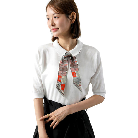 Fendi Multicolor Baguette Print Silk Wrappy Scarf - available at Queen Bee of Beverly Hills. 