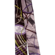 Fendi Wrappy Malva Multicolor Graphic Print Silk Scarf