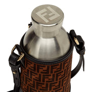 Fendi x 24 Bottles FF Print Suede Bottle Holder Crossbody 2 Piece Set available at Queen Bee of Beverly Hills
