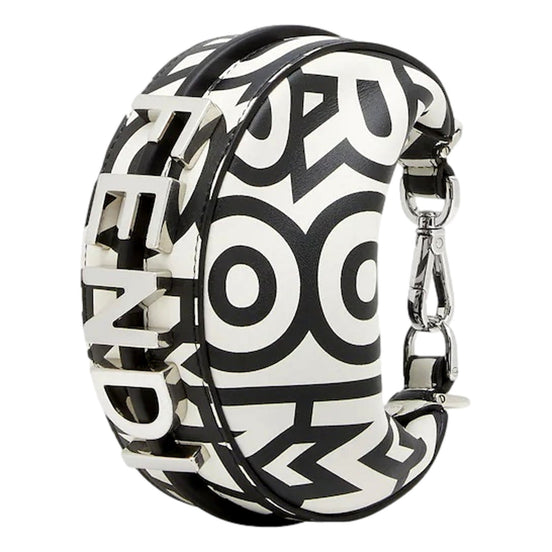 Fendi x Marc Jacobs Fendigraphy Black and White Hobo Nano Bag available at Queen Bee of Beverly Hills