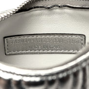 Fendi x Marc Jacobs Fendigraphy Silver Mini Hobo Leather Bag available at Queen Bee of Beverly Hills