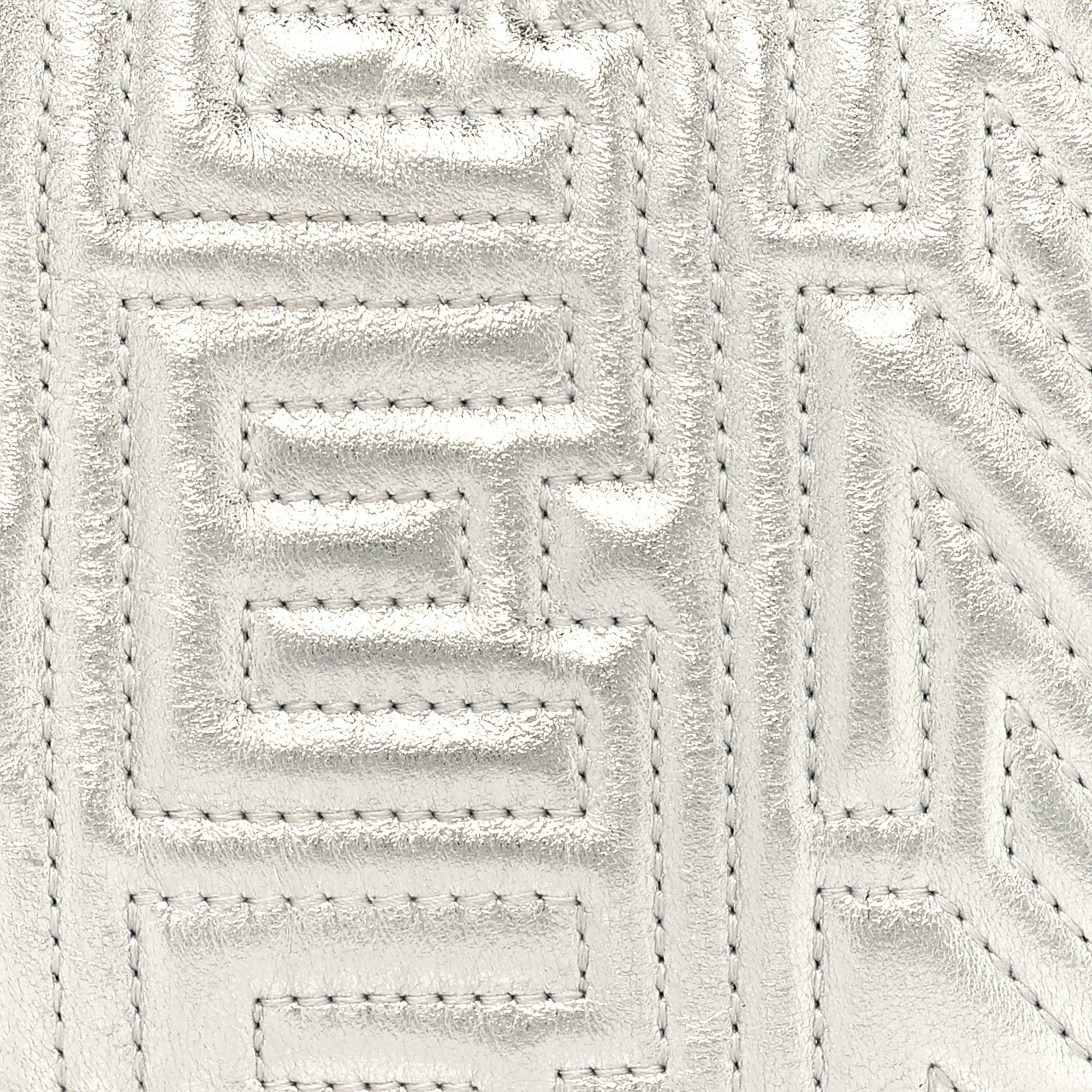 Fendi x Marc Jacobs Fendigraphy Silver Mini Hobo Leather Bag available at Queen Bee of Beverly Hills