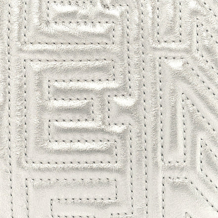 Fendi x Marc Jacobs Fendigraphy Silver Mini Hobo Leather Bag available at Queen Bee of Beverly Hills