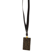 Fendi Zucca Canvas Cardholder Wallet Lanyard available at Queen Bee of Beverly Hills