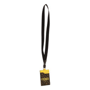 Fendi Zucca Canvas Cardholder Wallet Lanyard available at Queen Bee of Beverly Hills
