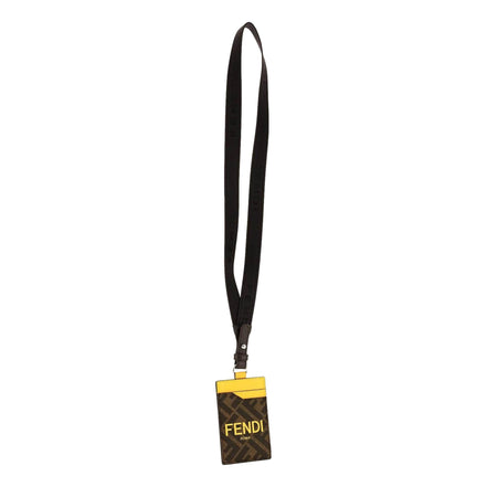 Fendi Zucca Canvas Cardholder Wallet Lanyard available at Queen Bee of Beverly Hills