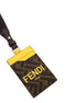 Fendi Zucca Canvas Cardholder Wallet Lanyard available at Queen Bee of Beverly Hills