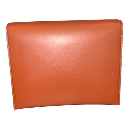 Ferragamo Trifolio Soft Leather Flap Crossbody Bag Cognac Brown available at Queen Bee of Beverly Hills