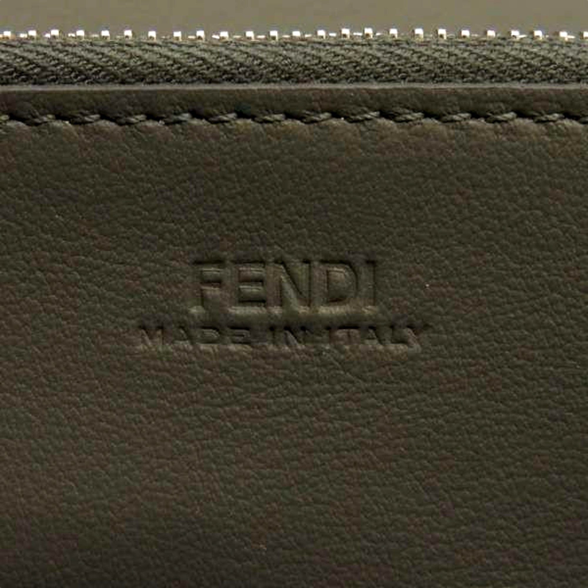 Fendi Peekaboo Turn Lock Black Grained Leather Continental Long Wallet sold at Queen Bee of Beverly Hills