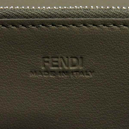 Fendi Peekaboo Turn Lock Black Grained Leather Continental Long Wallet sold at Queen Bee of Beverly Hills