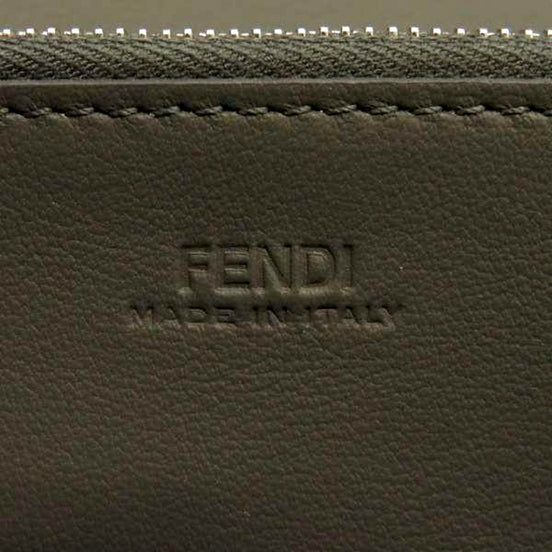 Fendi Peekaboo Turn Lock Black Grained Leather Continental Long Wallet sold at Queen Bee of Beverly Hills
