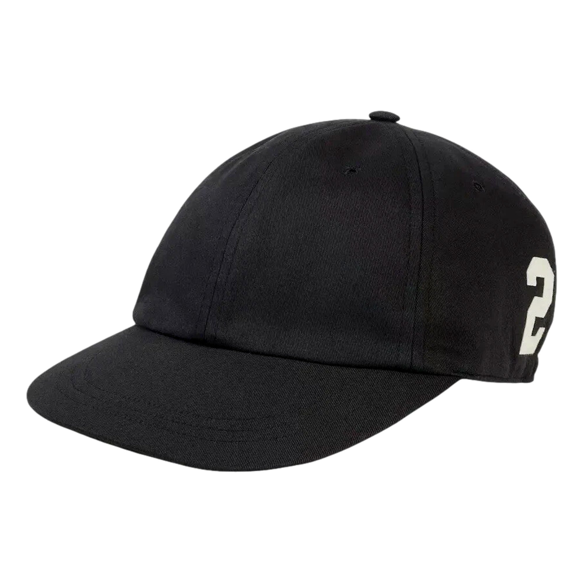 Gucci 25 Logo Cotton Baseball Cap in Black Medium