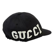 Gucci 25 Logo Cotton Baseball Cap in Black Medium