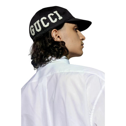 Gucci 25 Logo Cotton Baseball Cap in Black Medium