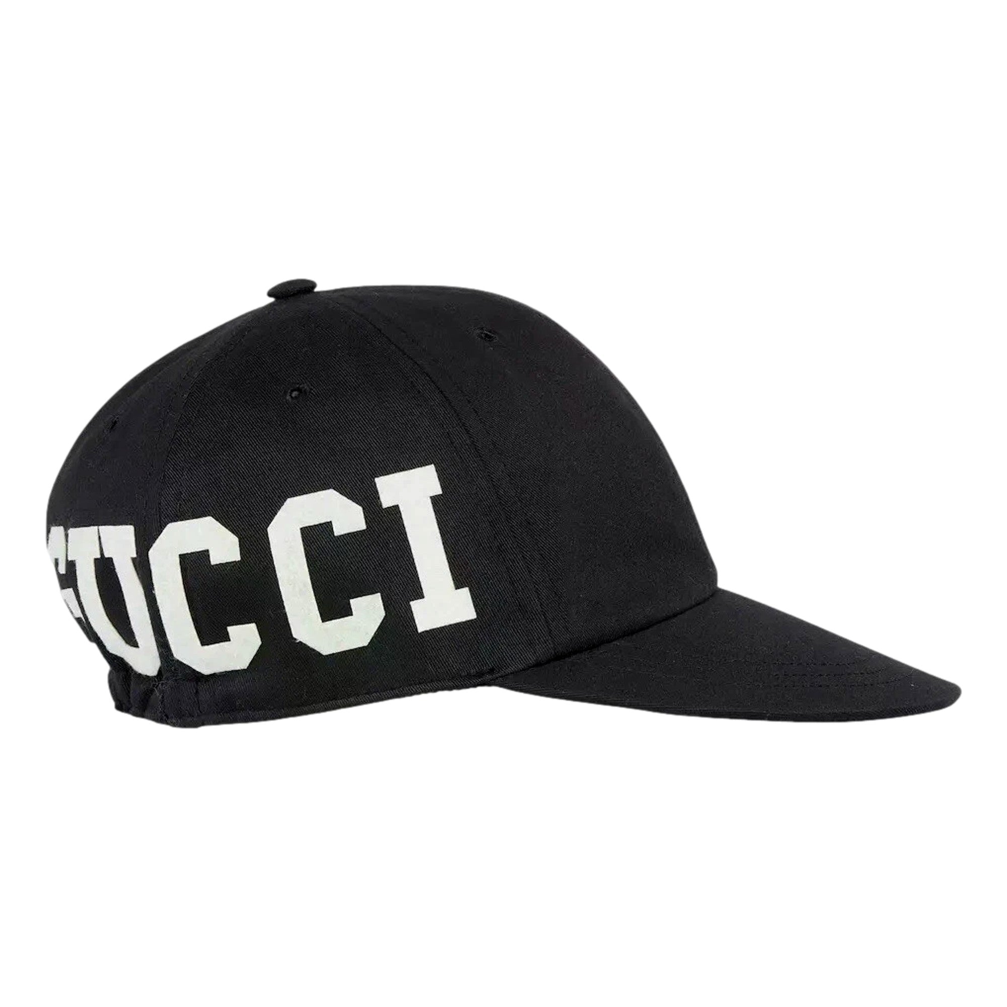 Gucci 25 Logo Cotton Baseball Cap in Black Medium