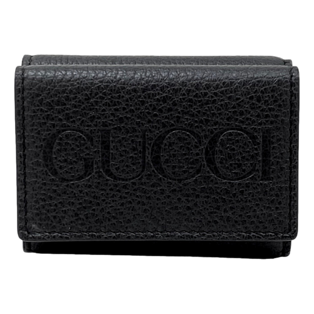 ①GUCCI Tri-Fold Wallet Interlocking G Gucci Interlocking GG Logo Monogrammed French Fold Wallet