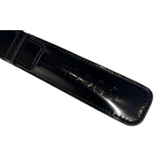 Gucci Black Patent Leather Apple Pencil Holder Keychain - available at Queen Bee of Beverly Hills. 