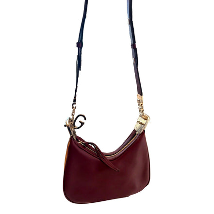 Gucci Attaché Small Shoulder Bag Burgundy Leather available at Queen Bee of Beverly Hills