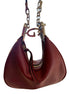 Gucci Attaché Small Shoulder Bag Burgundy Leather available at Queen Bee of Beverly Hills