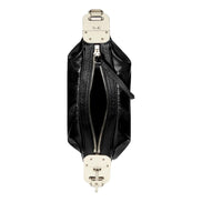 Gucci Attache Web Stripe Small Shoulder Bag Black Leather available at Queen Bee of Beverly Hills