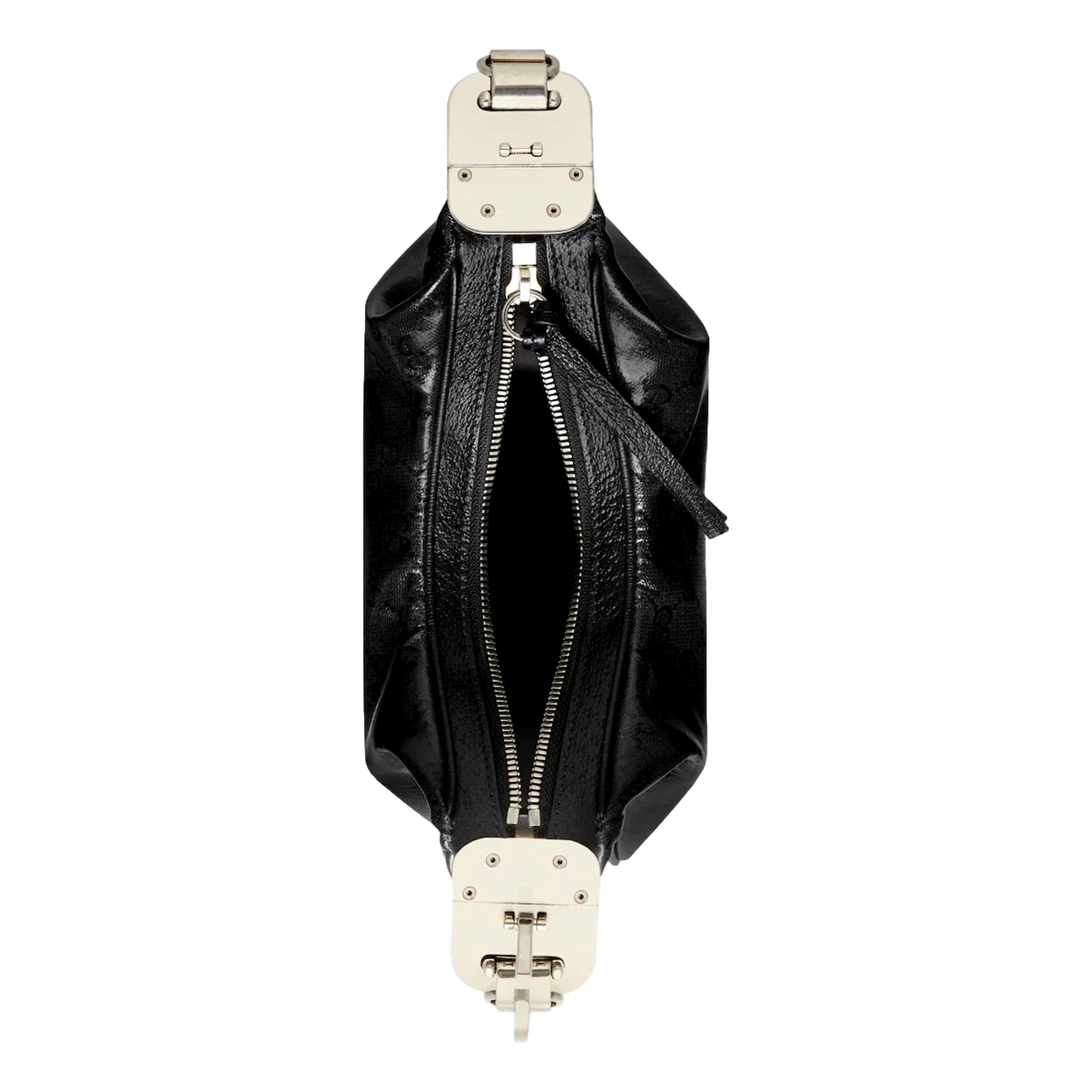 Gucci Attache Web Stripe Small Shoulder Bag Black Leather available at Queen Bee of Beverly Hills