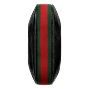 Gucci Attache Web Stripe Small Shoulder Bag Black Leather available at Queen Bee of Beverly Hills