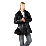 Gucci Attache Web Stripe Small Shoulder Bag Black Leather available at Queen Bee of Beverly Hills