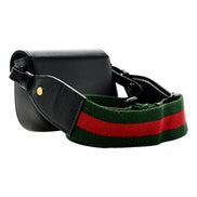 Gucci Azalea Calfskin Web Monochrome Horsebit 1955 Mini Handbag Black available at Queen Bee of Beverly Hills