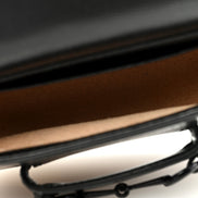 Gucci Azalea Calfskin Web Monochrome Horsebit 1955 Mini Handbag Black available at Queen Bee of Beverly Hills