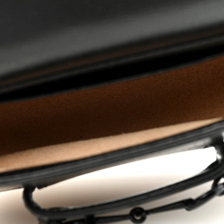 Gucci Azalea Calfskin Web Monochrome Horsebit 1955 Mini Handbag Black available at Queen Bee of Beverly Hills