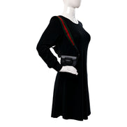 Gucci Azalea Calfskin Web Monochrome Horsebit 1955 Mini Handbag Black available at Queen Bee of Beverly Hills