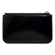 Gucci Bamboo Pull Zipper Black Patent Leather Card Case Wallet