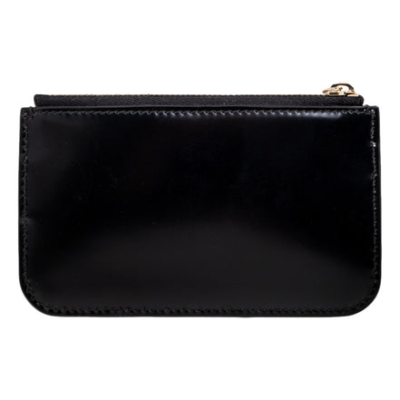 Gucci Bamboo Pull Zipper Black Patent Leather Card Case Wallet