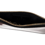 Gucci Bamboo Pull Zipper Black Patent Leather Card Case Wallet