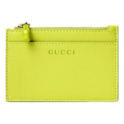 Gucci Lime Green Bamboo Card Case sold at Queen Bee of Beverly Hills