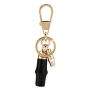 Gucci Bamboo Gold Metal Keychain Charm in Black sold at Queen Bee of Beverly Hills