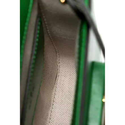 Gucci Bamboo Mini Handbag Top Handle Bag in Green Leather available at Queen Bee of Beverly Hills
