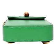 Gucci Bamboo Mini Handbag Top Handle Bag in Green Leather available at Queen Bee of Beverly Hills