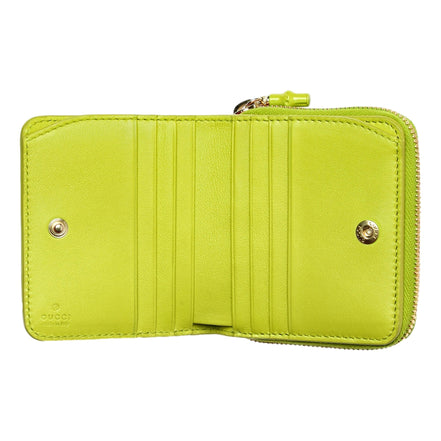 Gucci Bamboo Wallet in Lime Green sold at Queen Bee of Beverly Hills