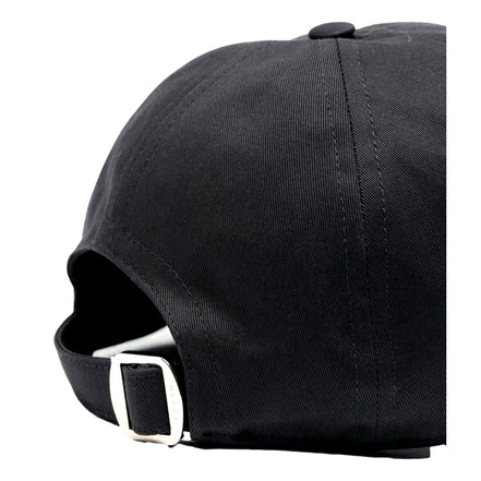 Gucci Black Embroidered Logo Cotton Baseball Cap Small