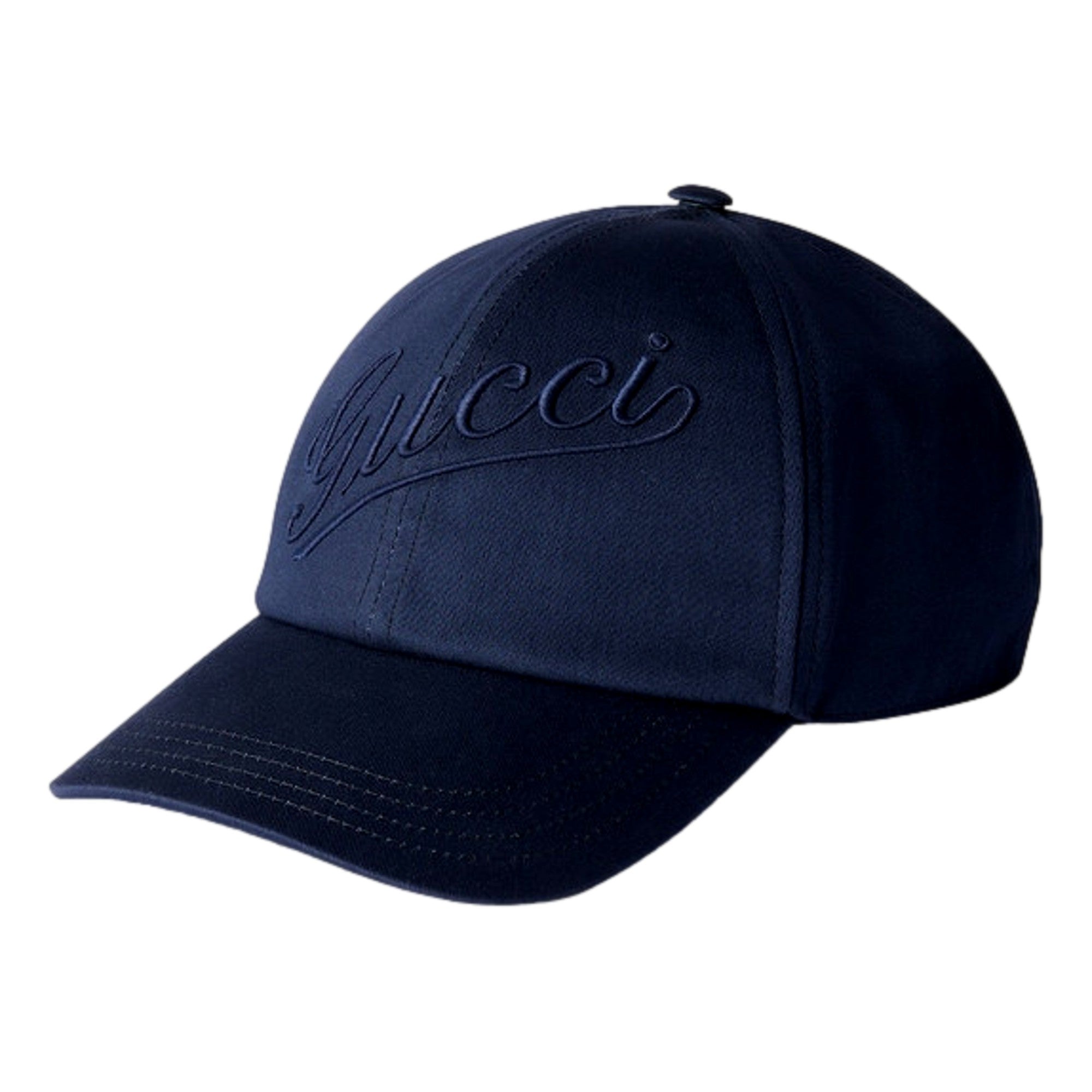 Gucci Baseball Hat with Embroidery in Navy Blue L