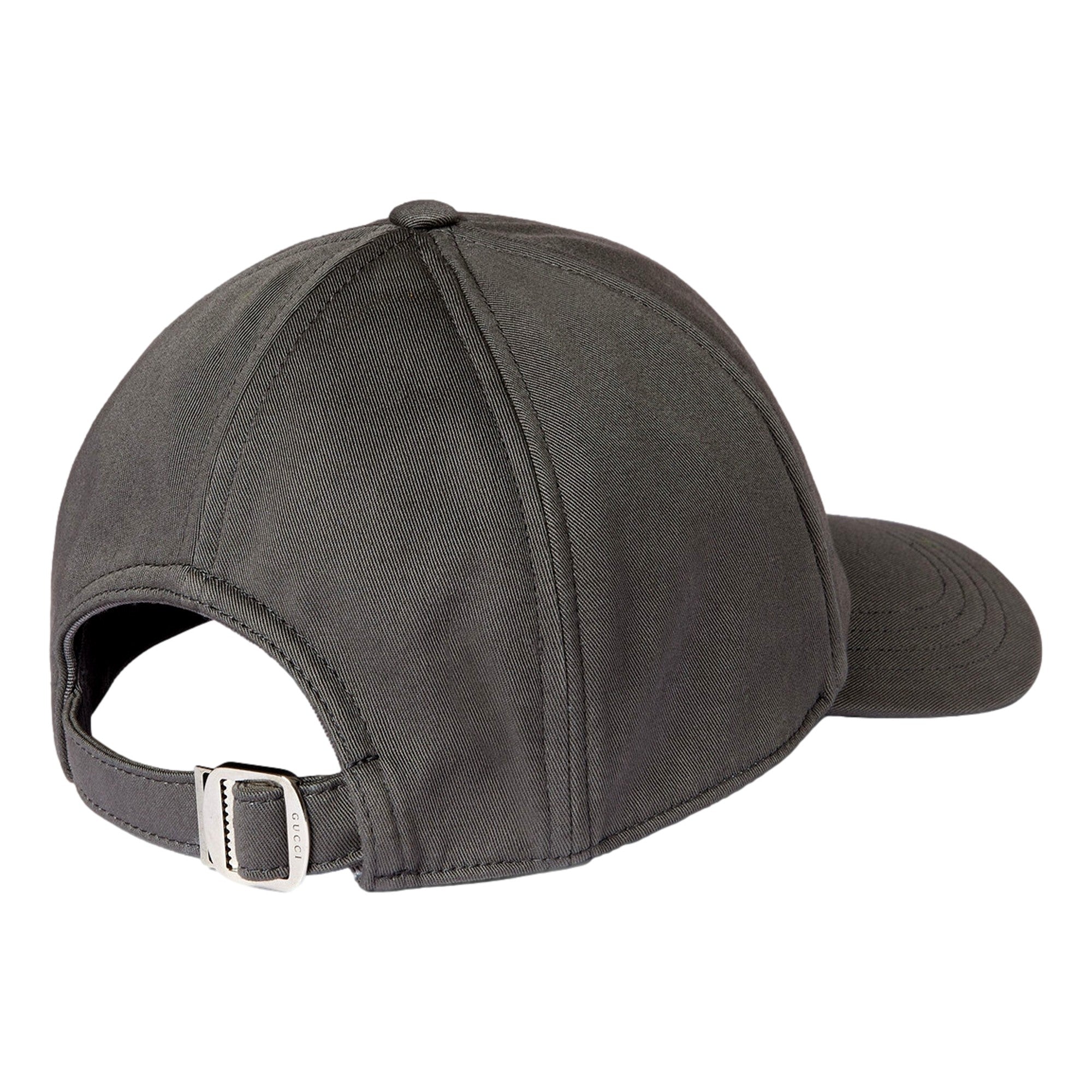 Gucci Cotton Embroidered Baseball Hat in Grey Size Medium