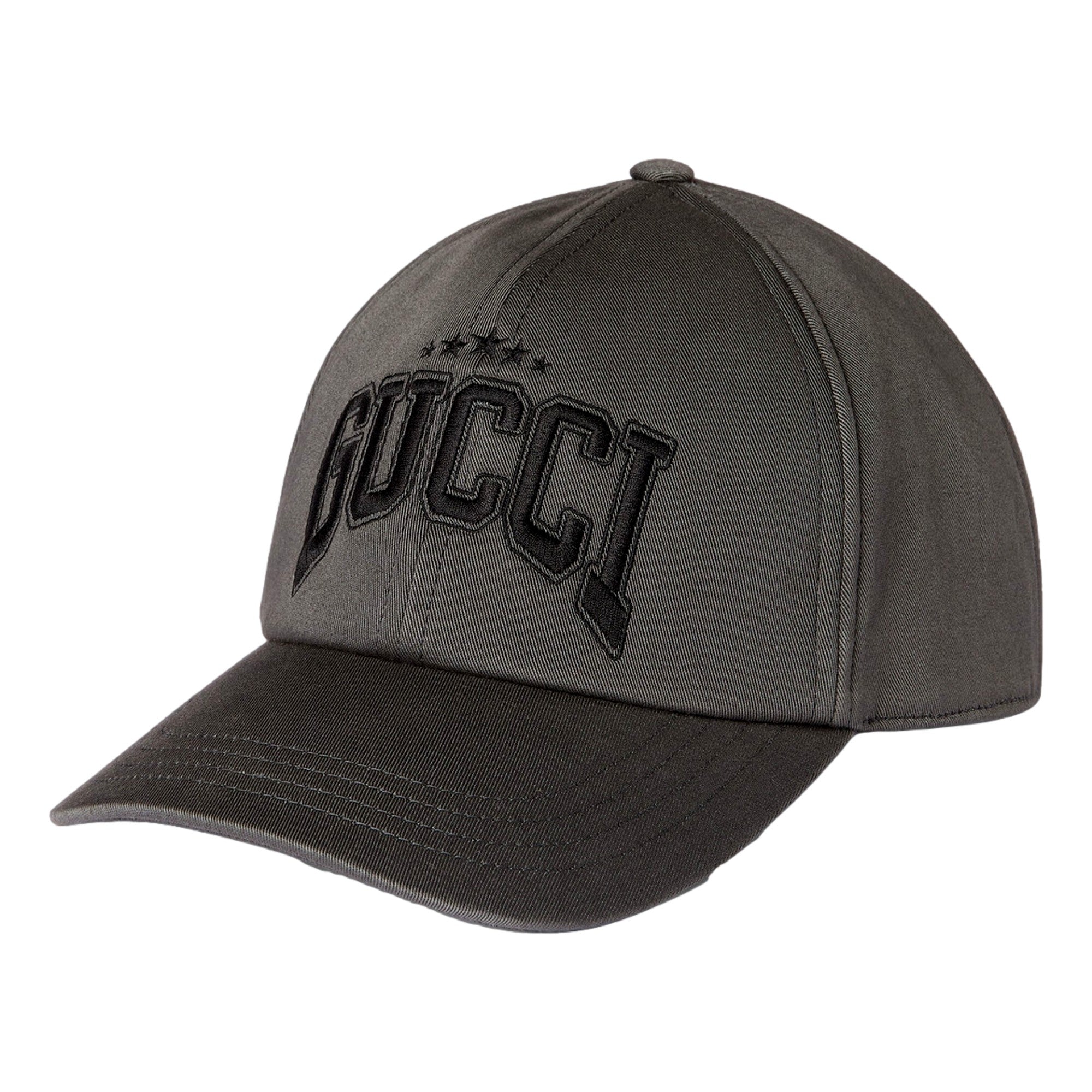 Gucci Cotton Embroidered Baseball Hat in Grey Size Medium