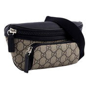 Gucci GG Supreme Canvas Belt Bag Beige Black Unisex Waist Bag