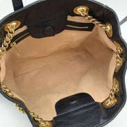 Gucci Black Leather Zumi Backpack Shoulder Backpack available at Queen Bee of Beverly Hills