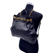 Gucci Black Leather Zumi Backpack Shoulder Backpack available at Queen Bee of Beverly Hills