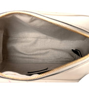 Gucci Blondie GG Patch Diagonal Stitching Cream Leather Crossbody Handbag